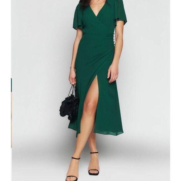 Reformation Breanna Midi Dress Size 0 - Picture 2 of 9